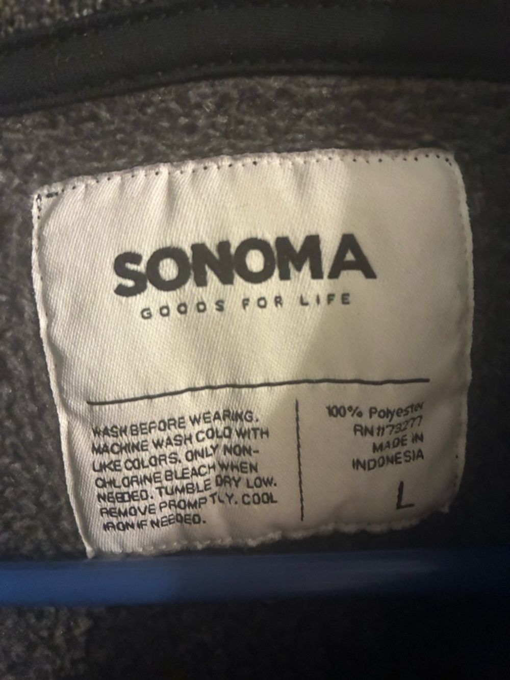 Men’s Sonoma Goods for Life Heather Charcoal Gray Sweatshirt Size Large EUC - Picture 3 of 6